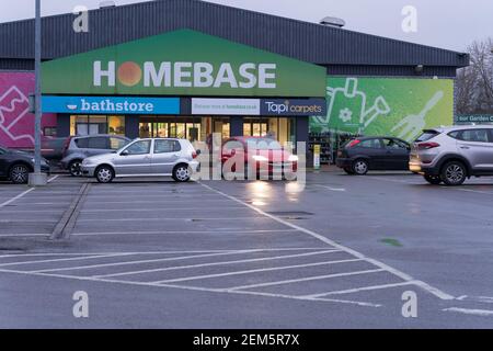 Eintritt zum Homebase-Händlershop Stockfoto