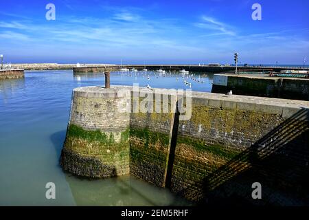 Port-en-Bessin ist eine Gemeinde im Departement Calvados in der Region Basse-Normandie im Nordwesten Frankreichs Stockfoto