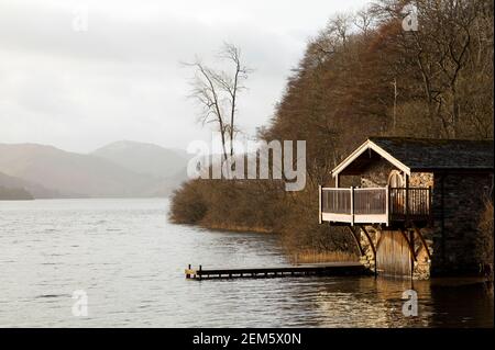 Der Duke of Portland Bootshaus auf Ullswater Lake in der English Lake District Stockfoto