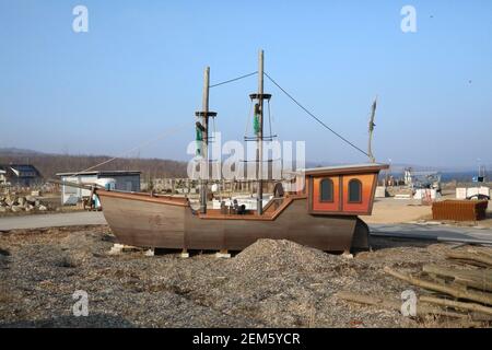 Baustelle Campingplatz Berzdorfer See GmbH, Campingplatz, Feriendorf, Piratencamp am Strandbad Blaue Lagune Schönau-Berzdorf auf dem Eigen, Sachsen, 22 Stockfoto