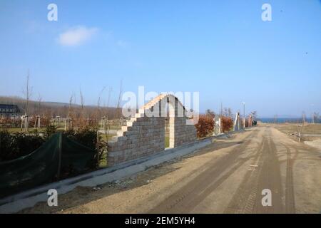 Baustelle Campingplatz Berzdorfer See GmbH, Campingplatz, Feriendorf, Piratencamp am Strandbad Blaue Lagune Schönau-Berzdorf auf dem Eigen, Sachsen, 22 Stockfoto