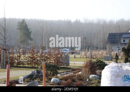 Baustelle Campingplatz Berzdorfer See GmbH, Campingplatz, Feriendorf, Piratencamp am Strandbad Blaue Lagune Schönau-Berzdorf auf dem Eigen, Sachsen, 22 Stockfoto