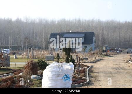 Baustelle Campingplatz Berzdorfer See GmbH, Campingplatz, Feriendorf, Piratencamp am Strandbad Blaue Lagune Schönau-Berzdorf auf dem Eigen, Sachsen, 22 Stockfoto