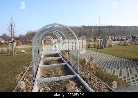 Baustelle Campingplatz Berzdorfer See GmbH, Campingplatz, Feriendorf, Piratencamp am Strandbad Blaue Lagune Schönau-Berzdorf auf dem Eigen, Sachsen, 22 Stockfoto