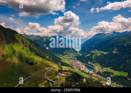 Chiosco Panorama San Gottardo in der Schweiz Stockfoto