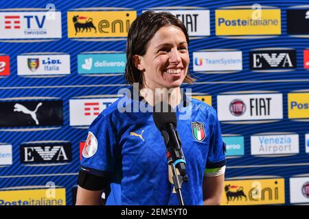 Daniela Sabatino (Italien) während des UEFA Women's EURO 2022 Qualifying, Italien. , . vs Israel, UEFA Fußball-Europameisterschaft in Florenz, Italien, Februar 24 2021 (Foto: IPA/Sipa USA) Quelle: SIPA USA/Alamy Live News Stockfoto