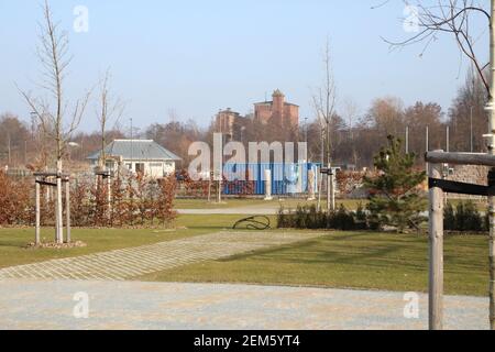 Baustelle Campingplatz Berzdorfer See GmbH, Campingplatz, Feriendorf, Piratencamp am Strandbad Blaue Lagune Schönau-Berzdorf auf dem Eigen, Sachsen, 22 Stockfoto