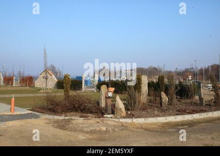 Baustelle Campingplatz Berzdorfer See GmbH, Campingplatz, Feriendorf, Piratencamp am Strandbad Blaue Lagune Schönau-Berzdorf auf dem Eigen, Sachsen, 22 Stockfoto