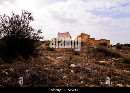 Verlassene Haus auf dem Land in Spanien Stockfoto