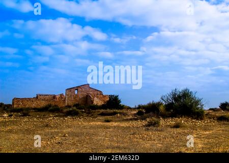 Verlassene Haus auf dem Land in Spanien Stockfoto