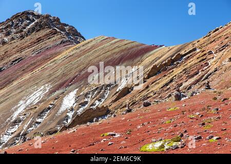 Rainbow Mountains oder Vinicunca Montana de Siete Colores, Cuzco Region in Peru, peruanische Anden Stockfoto