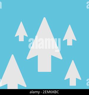 Banner mit blauem Mauspfeil Stock Vektor