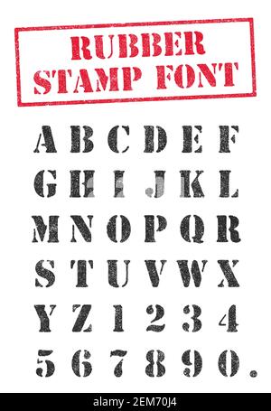 Vektordarstellung einer Schablone-Stempel-Schrift Stock Vektor