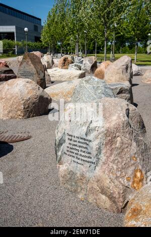 St. Paul; Minnesota. Tribut der Militärfamilie. Die Minnesota Military Family Tribute wurde entworfen, um Tribut an unsere militärischen Familien zu zahlen. Stockfoto