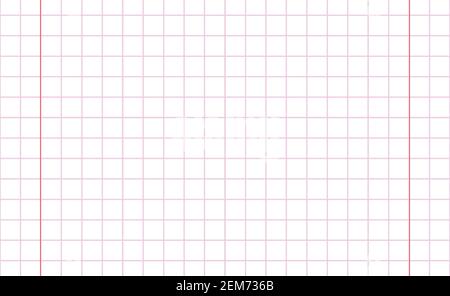 Rasterpapier. Abstrakter quadratischer Hintergrund mit farbigen Linien. Geometrisches Muster für Schule, Tapete, Texturen, Notizbuch. Liniertes Papier leer isoliert auf Stock Vektor