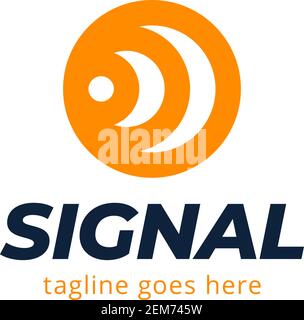 Vektor Minimalistisch Linear Wasser Wellen Kreise Konzentrisch Runde Form Logo In EINEM einfachen modernen Stil Stock Vektor