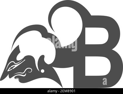 Javanische Puppe Symbol mit Buchstaben Logo Design Vektor Stock Vektor