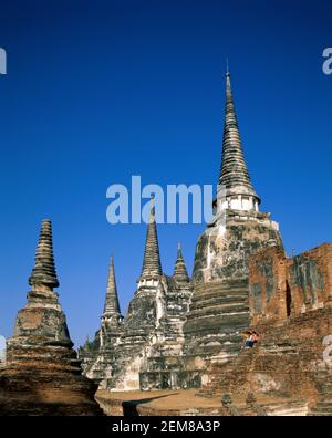Asien, Thailand, Ayutthaya, Wat Phra Si Sanphet Buddhistischer Tempel Stockfoto
