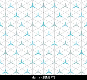 Muster Der Nahtlosen Isometrischen Sechseck-Formen 2 Stock Vektor