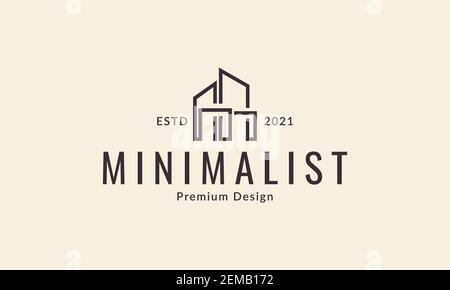 Architektur minimalistisch Home Linien modernes Logo Design Vektor Symbol Symbol Abbildung Stock Vektor