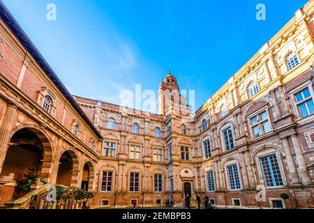 Klassisches schönes Privathotel Assezat in Toulouse, Okzitanien in Frankreich Stockfoto