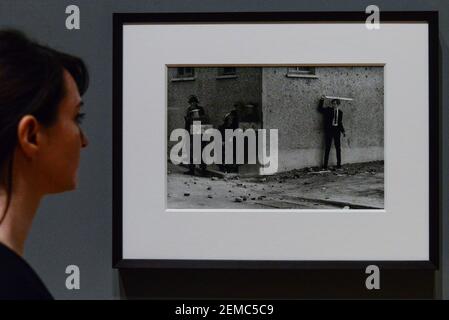 Große Retrospektive des britischen Fotografen Sir Don McCullin bei der Tate Britain in London, Großbritannien am 4. Februar 2019. McCullin gilt als einer der größten lebenden Fotografen Großbritanniens und hat Konfliktbilder aus aller Welt aufgenommen, darunter Vietnam, Nordirland, Libanon und Biafra. (Foto von Claire Doherty/Sipa USA)
