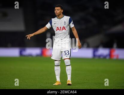 London, Großbritannien. Februar 2021, 24th. Tottenham Hotspur Stadium, London, 24th Feb 2021 Tottenhams Däne Scarlett während ihres Europa League-Spiels gegen Wolfsburg. Bild-Kredit : Kredit: Mark Pain/Alamy Live Nachrichten Stockfoto