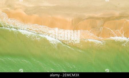 Aerial view of the beach and waves Stockfoto