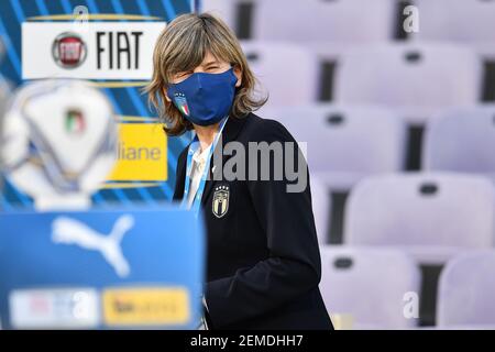 2/24/2021 - Milena Bertolini (Chefcoach Italien) während der UEFA Women's EURO 2022 Qualifikation - Italien gegen Israel, UEFA European Football Championship in Florenz, Italien, Februar 24 2021 (Foto: IPA/Sipa USA) Stockfoto