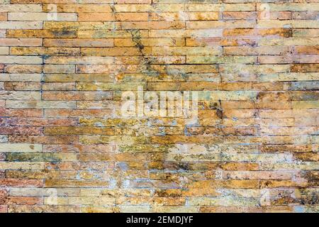Leere Alte Mauer Textur. Malte Distressed Wandoberfläche. Grunge Breite Brickwall. Stockfoto