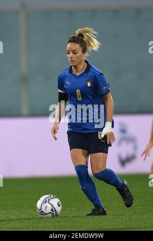 Martina Rosuci (Italien) Während der UEFA 'European Woman Qualification 2021 Spiel zwischen Italien Frauen 12-0 Israel Frauen im Artemio Franchi Stadion am 24. Februar 2021 in Florenz, Italien. (Foto von Maurizio Borsari/AFLO) Stockfoto