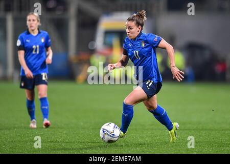 Florenz, Italien. Februar 2021, 24th. Florenz, Italien, Stadion Artemio Franchi, 24. Februar 2021, Lisa Boattin (Italien) während des UEFA Women's EURO 2022 Qualifying - Italien vs Israel - UEFA European Football Championship Credit: Lisa Guglielmi/LPS/ZUMA Wire/Alamy Live News Stockfoto