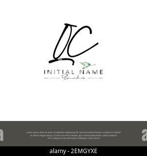 O C OC Initial Letter Handwriting und Signature Logo. Beauty Vektor anfängliches Logo .Mode, Boutique, Blumen und botanische Stock Vektor