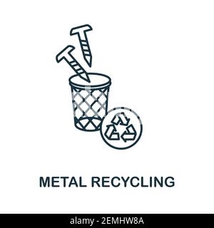 Metal Recycling icon. Simple illustration from recycling collection. Creative Metal Recycling icon for web design, templates, infographics and more Stock Vektor