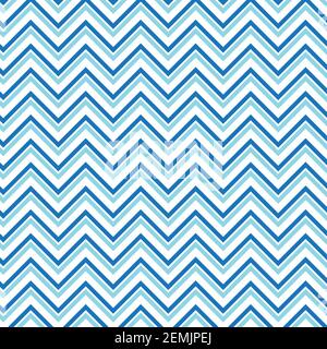 Chevron-Muster mit mittelblauer und französischer blauer Farbe Stock Vektor