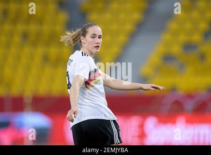 Sydney LOHMANN (GER) Fußball Laenderspiel Frauen, Mini-Turnier - drei Nationen. Ein Tor, Deutschland (GER) - Belgien (Bel) 2: 0, am 21. Februar 2021 in Aachen. â Verwendung weltweit Stockfoto