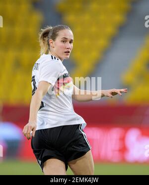 Sydney LOHMANN (GER) Fußball Laenderspiel Frauen, Mini-Turnier - drei Nationen. Ein Tor, Deutschland (GER) - Belgien (Bel) 2: 0, am 21. Februar 2021 in Aachen. â Verwendung weltweit Stockfoto