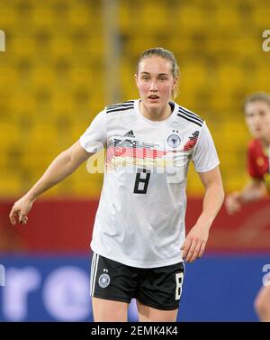 Sydney LOHMANN (GER) Fußball Laenderspiel Frauen, Mini-Turnier - drei Nationen. Ein Tor, Deutschland (GER) - Belgien (Bel) 2: 0, am 21. Februar 2021 in Aachen. â Verwendung weltweit Stockfoto