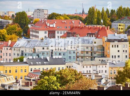 Blick auf Stettin Stadtbild an einem sonnigen Tag, Polen. Stockfoto