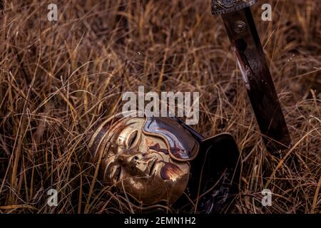 Geschichte Des Römischen Helms Stockfoto