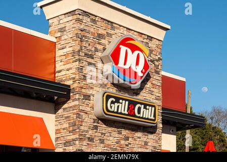 DQ Grill & Chill Fast Food Restaurant und Eisdiele in Loganville, Georgia. (USA) Stockfoto