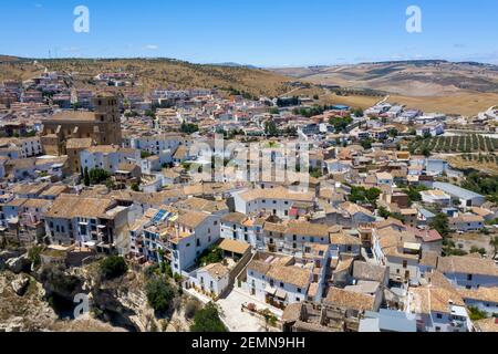 Blick auf die schöne Stadt alhama de Granada, Andalusien Stockfoto