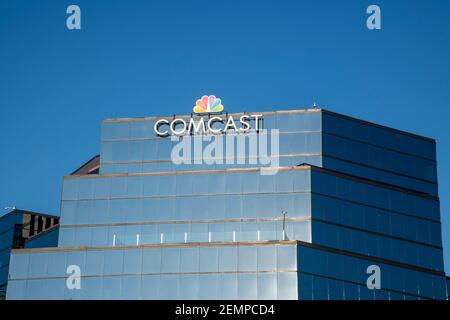 St. Paul, Minnesota. Comcast Regional Headquarters. Comcast ist der größte Kabelanbieter in den USA. Stockfoto