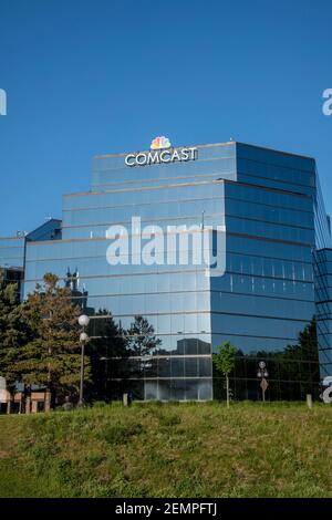 St. Paul, Minnesota. Comcast Regional Headquarters. Comcast ist der größte Kabelanbieter in den USA. Stockfoto