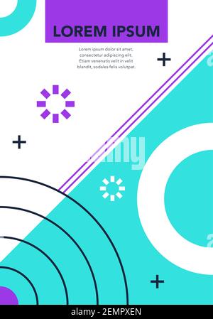 Memphis Design grafische Kulisse für Post Social Media Stock Vektor