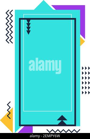Foto Geschichte Form memphis Grafik zu posten Stock Vektor
