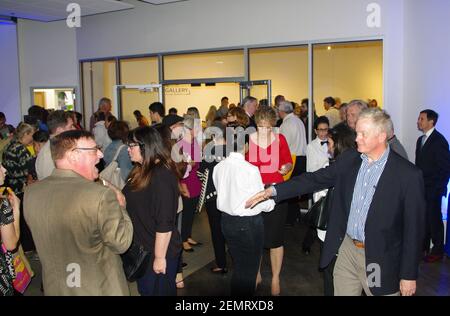 Wilkes University, Sordoni Gallery Rededication, Okt. 6 2017, Wilkes Barre Pennsylvania. USA. Die Wilkes University widmet der Sordoni Art Gallery offiziell eine Ausstellung mit Werken des berühmten Künstlers Andy Warhol aus Pennsylvania. '15 Minutes: From Image to Icon' ist die erste Show in der neuen Location der Galerie an der 141 South Main Street. Mehr als 80 Werke von Warhol sind in der Ausstellung vertreten. Stockfoto