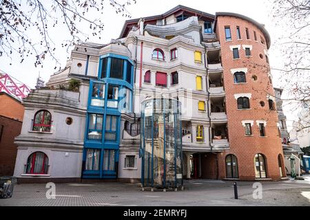 Schlümpfe Haus, Genf Architektur, Schweiz Stockfoto