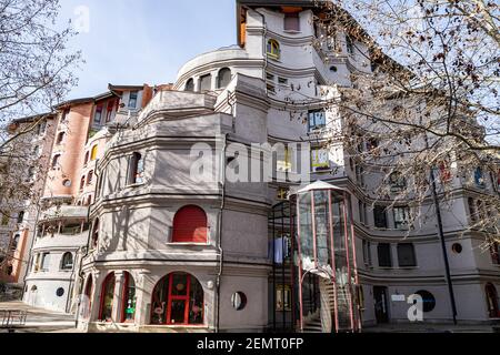 Schlümpfe Haus, Genf Architektur, Schweiz Stockfoto