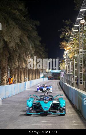 10 Bird Sam (gbr), Jaguar Racing, Jaguar I-Type 5, Aktion beim Diriyah ePrix 2021, 1st Lauf der Formel-E-Weltmeisterschaft 2020–21, auf dem Riyadh Street Circuit vom 25. Bis 27. Februar in Riad, Saudi-Arabien - Foto Grégory Lenormand / DPPI Stockfoto